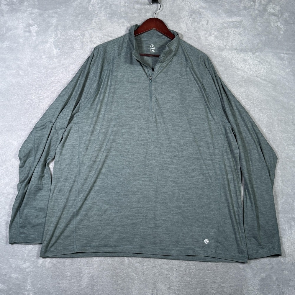 Rhoback‎ Pullover Mens 3XL Green 1/4 Long Sleeve Golf Tailwind Performance